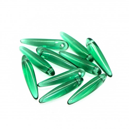 Бусины Preciosa, THORN прозрачный, изумрудный (шт.)